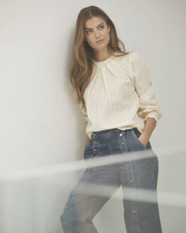 Top lange mouw 45039 dara Geel