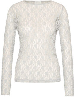 Top lange mouw annieaa lace long Beige