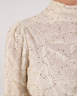 Top lange mouw nkf01002 puck Ecru