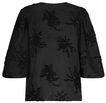 Top lange mouw nkf02001 delilah Zwart - S