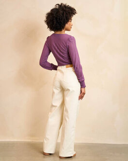 Top lange mouw ra07.1 mealis Paars - S