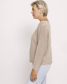 Top lange mouw zk103-n3120 zhluni Beige - S