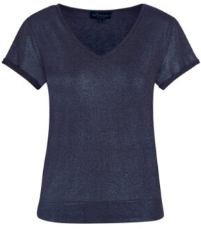 Top lelie navy Blauw - XL