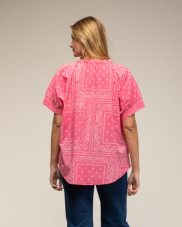 Top met bandana print Fuchsia