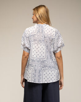Top met bandana print Wit