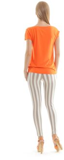 Top met boothals Oranje - S