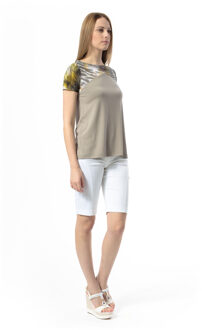 Top met dierenprint - maat Taupe