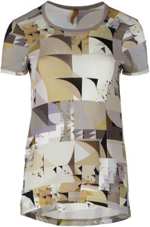 Top met geometrische print - maat EU 36 / UK 8 Taupe