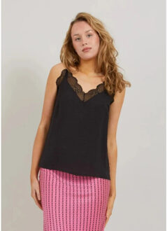 Top met kant luna Zwart - XS