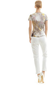 Top met korte mouwen en dierenprint van Conquista - maat EU 42 / UK 14 Taupe