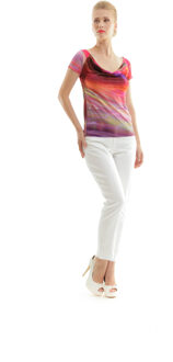 Top met korte mouwen en print van Conquista Fashion - maat EU 36 / UK 8 Rood