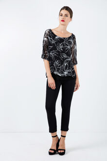 Top met korte mouwen Zwart