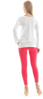 Top met lange mouwen en print Wit - S