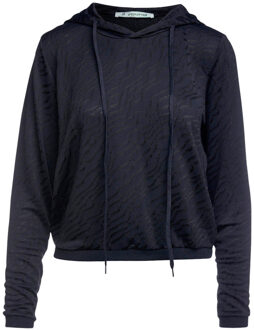 Top met lange mouwen met capuchon - maat Zwart