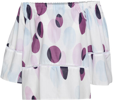 Top met off-the-shoulder print Veelkleurig
