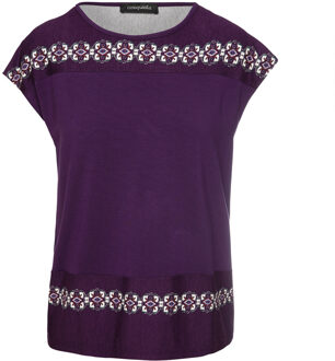 Top met oosters printdetail Violet