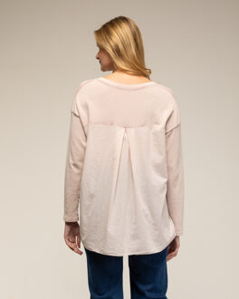 Top met oversized V-hals Roze
