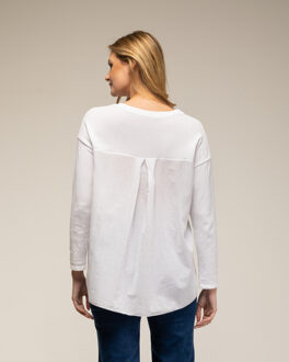 Top met oversized V-hals Wit
