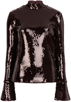 Top met pailletten Paige  bordeaux - 34,36,40,
