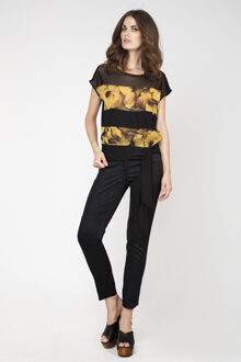 Top met paneeldetail van Conquista Fashion - maat EU 36 / UK 8 Zwart