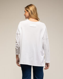 Top met ronde hals Wit