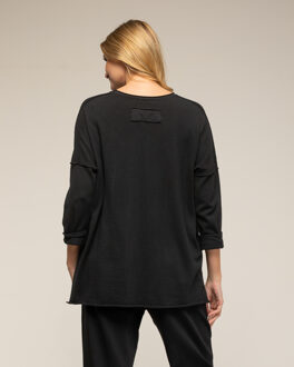 Top met ronde hals Zwart