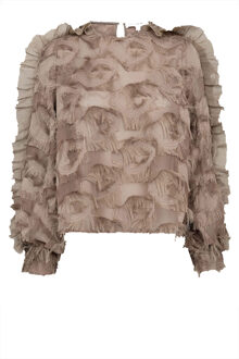 Top met ruches Syra  beige