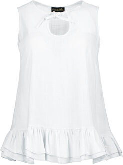 Top met sleutelgat en sneeuwklokje Wit - EU 46 / UK 18