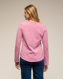 Top met sterrenborduursel Roze - L