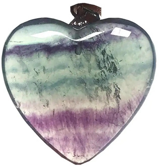 Top Natural Rainbow Fluorite Crystal Pendant For Women Lady Man Heart Clear Quartz 23x7mm Beads Silver Gemstone Jewelry AAAAA