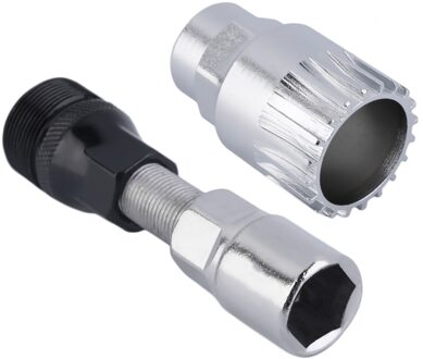 Top Praktische Fiets Fietsen Crank Wiel Extractor Trapas Removal Tool Set Crankstel Pedaal Remover Zilver