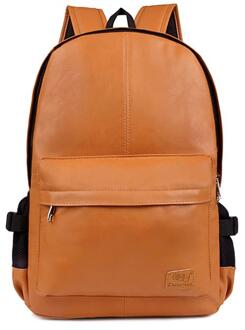 Top PU Leer Waterdichte Reizen Laptop Rugzak Tas Voor College Eenvoudig Mannen Casual Daypacks Mochila Mannelijke Schooltas