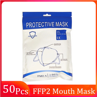 Top quality 50PCS KN95 FFP2 Face Mask PM2.5 5 Layer Filter kn95 Protective Mouth Masks Respirator Safety ffp2mask for antivirus