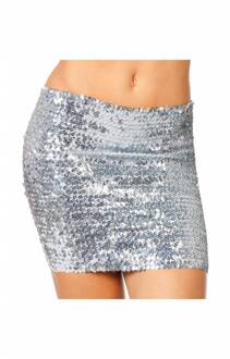 Top/rok pailletten Zilver