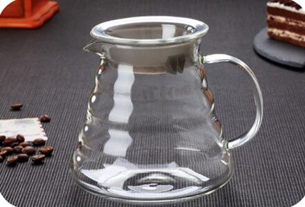 Top Selling Borosilicaatglas Infuus Koffiezetapparaat Glas Giet Over Kegel Koffie Pot Zonder Deksel 800ML
