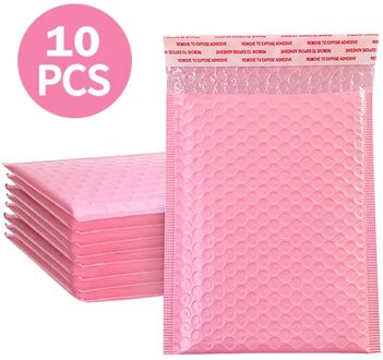 Top Selling In 10Pcs Bubble Mailers Gevoerde Enveloppen Gevoerd Poly Mailer Self Seal Roze Ondersteuning En 15x20