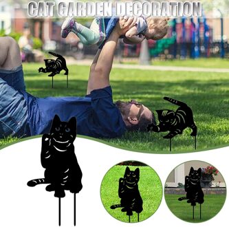 Top Selling Kat Tuin Sculptuur, Kat Acryl Yard Art Kat Gazon Decoratie, Voor Haar Kat Ondersteuning En B