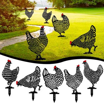 Top Selling Kip Yard Art Outdoor Tuin Achtertuin Gazon Standbeeld Decor Yard Decor Stakes Hen Plastic-0.5