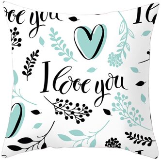 Top Selling Leeter Gedrukt Kussensloop Valentijnsdag Decoratieve Kussensloop Mode Room Decor Kussenhoes