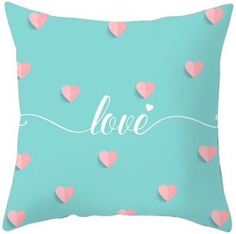 Top Selling Leeter Gedrukt Kussensloop Valentijnsdag Decoratieve Kussensloop Mode Room Decor Kussenhoes