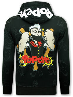 Top Star Hoodie met capuchon popeye Zwart - L
