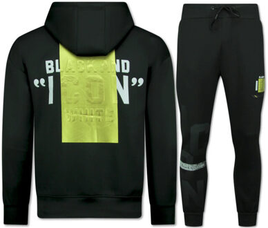 Top Star Icon hoodie gouden print joggingpak volwassenen Zwart - XXXL