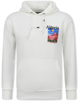 Top Star Oversized hoodie met capuchon algeria print - maat L Wit