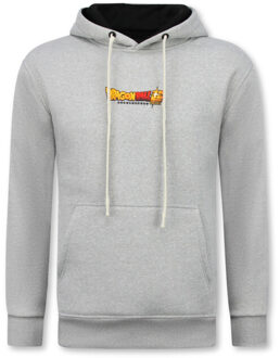 Top Star Oversized hoodie met capuchon dragon ball print - maat L Grijs