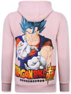 Top Star Oversized hoodie met capuchon dragon ball print Roze - XL