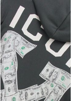Top Star Oversized hoodie met capuchon icon dollar print Grijs - XXL