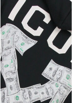 Top Star Oversized hoodie met capuchon icon dollar print Zwart - XXL
