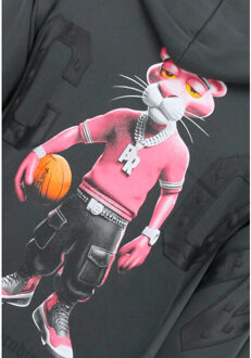 Top Star Oversized hoodie met capuchon icon panther print - maat L Grijs