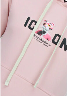 Top Star Oversized hoodie met capuchon icon panther print - maat L Roze