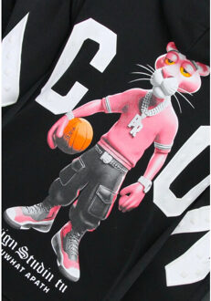 Top Star Oversized hoodie met capuchon icon panther print - maat L Zwart